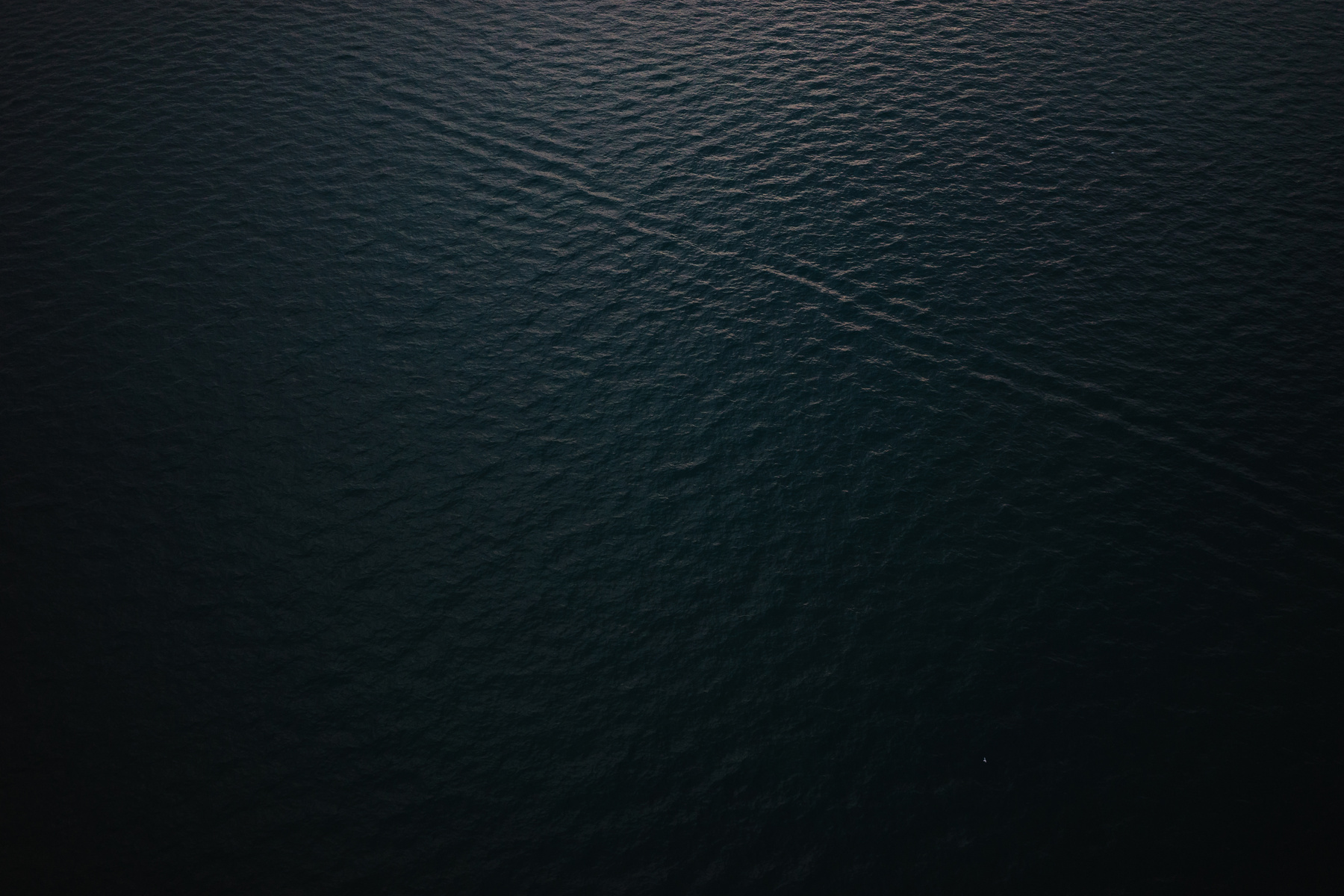 View of an Empty Dark Ocean